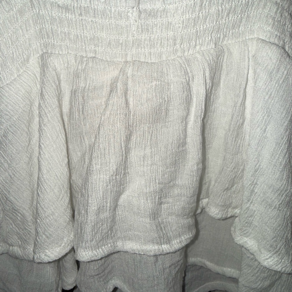 Paper Crane White Textured Tank Top & Matching Pants Set